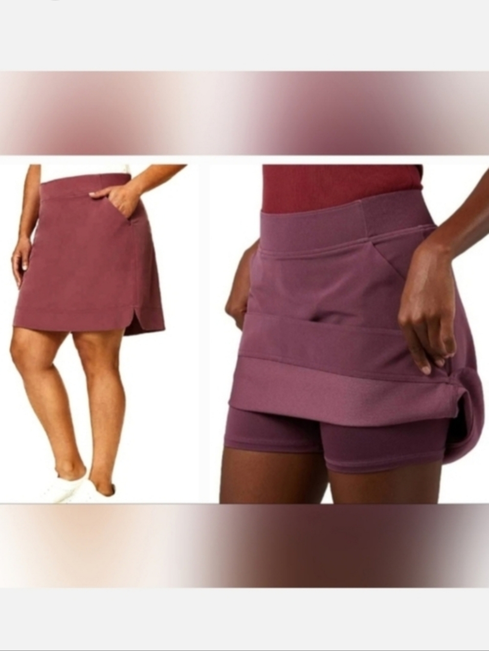 32 Degrees Cool Skort Stretch Woven Magenta Purple Sz XXL NWT